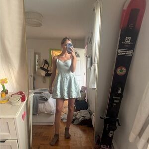 Light Blue aritizia Spaghetti Strap Dress - infleunce mini